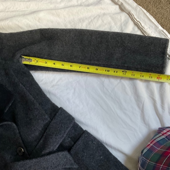 Black and Grey Wool and Alpaca Reversible Wrap Coat by Mackage Women’s Small - Picture 10 of 13